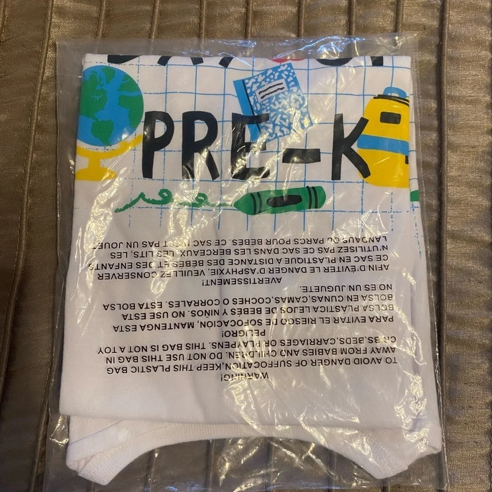 NEW - The Children’s Place Toddler Boys First Day Of Pre-K Graphic Tee - White.